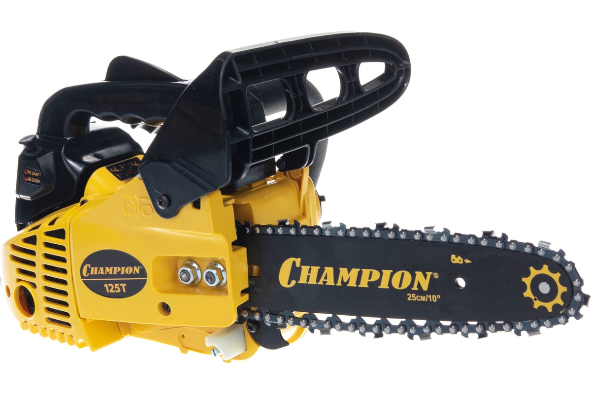 Пила цепная бензиновая CHAMPION 125T-10" ( 0,7кВт.,3/8"-1,3-40Е , 25,4см.куб., CDI, 12000об/мин.) — детальное фото оборудования для СТО на remkola.by