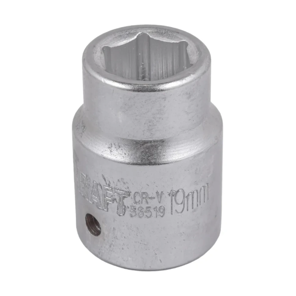 Головка торцевая неглубокая короткая 19мм (6гр.), 3/4'' FORCEKRAFT FK-56519 — фото товара на remkola.by