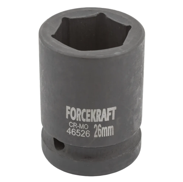 Головка ударная неглубокая короткая торцевая 26мм (6гр.), 3/4'' FORCEKRAFT FK-46526 — фото товара на remkola.by
