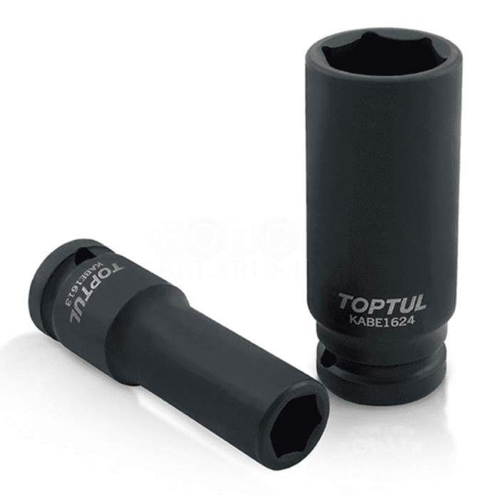 Глубокая ударная торцевая головка 6-гр. 1/2'' 32 мм. Toptul KABE1632