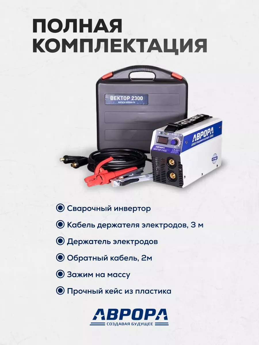 Сварочный инвертор АВРОРА Вектор 2300 (кейс) — детальное фото оборудования для СТО на remkola.by
