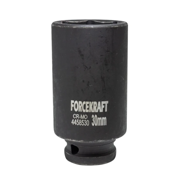 Головка торцевая ударная глубокая 30мм (6гр.), 1/2'' FORCEKRAFT FK-4458530 — фото товара на remkola.by