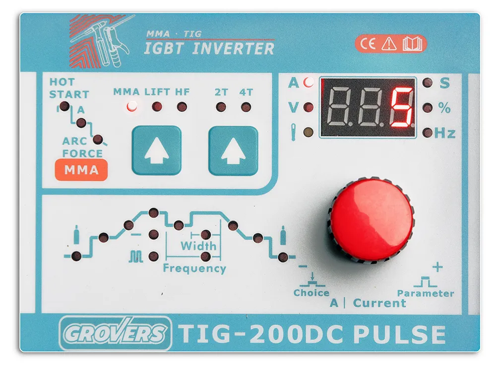 Сварочный инвертор GROVERS TIG-200DC PULSE — детальное фото оборудования для СТО на remkola.by