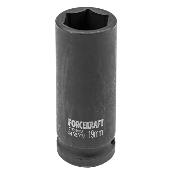 Головка торцевая ударная глубокая 19мм (6гр.), 1/2'' FORCEKRAFT FK-4458519 — фото товара на remkola.by