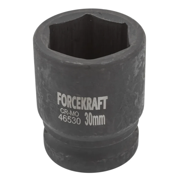 Головка ударная неглубокая короткая торцевая 30мм (6гр.), 3/4'' FORCEKRAFT FK-46530 — фото товара на remkola.by