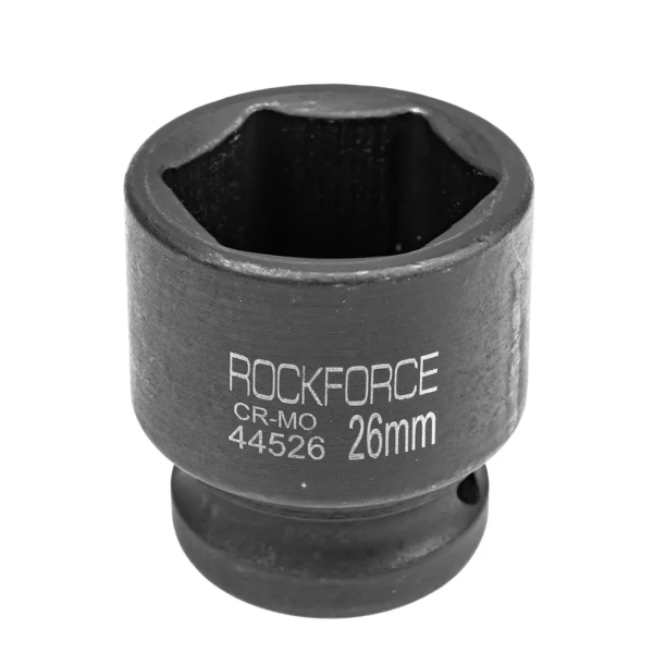 Головка ударная торцевая 26мм (6гр.), 1/2'' RockFORCE RF-44526 неглубокая — фото товара на remkola.by