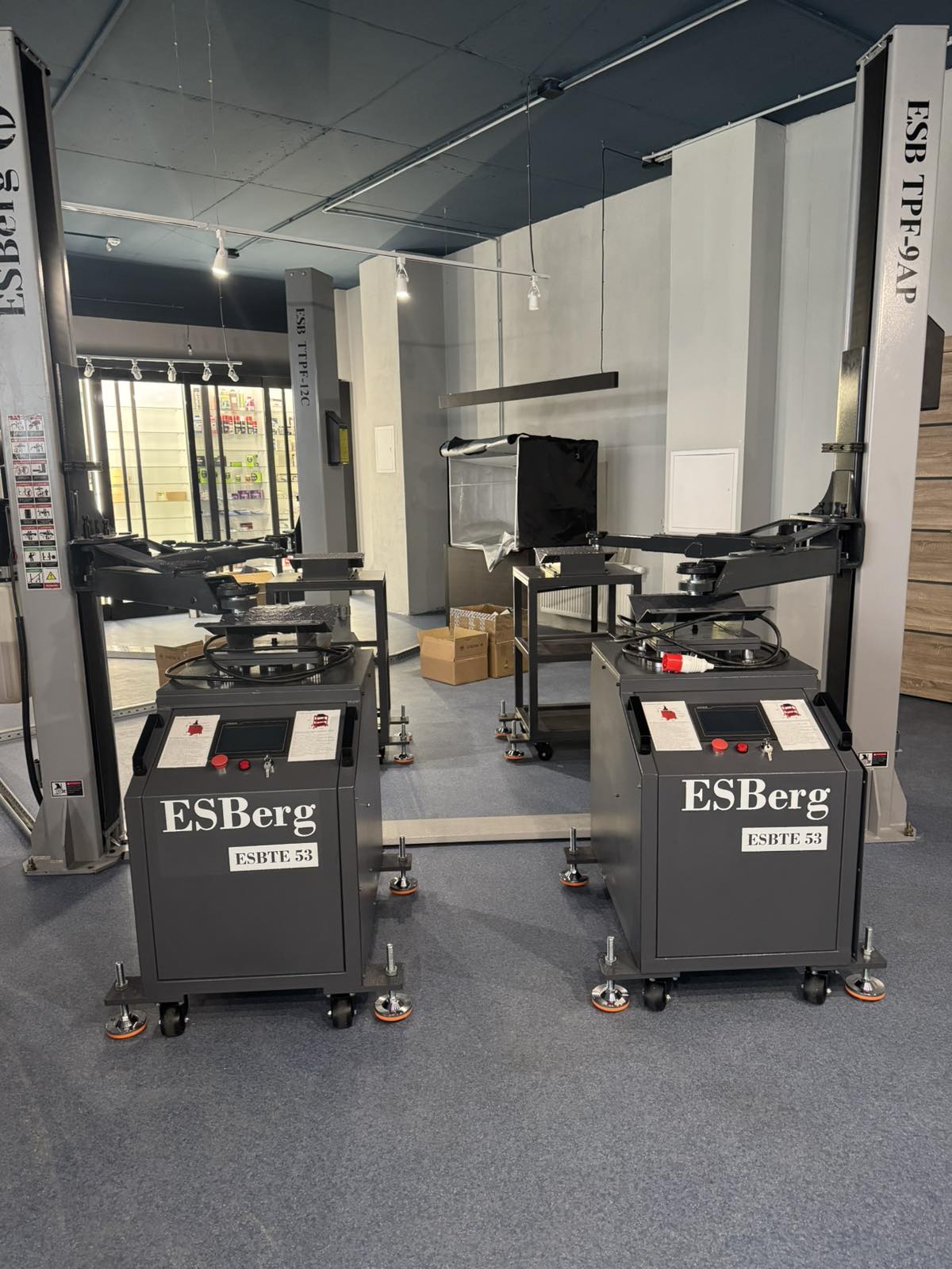 Вибростенд для диагностики подвески с поворотной площадкой ESBerg — детальное фото оборудования для СТО на remkola.by