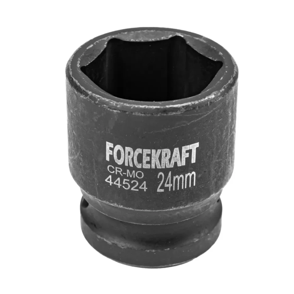 Головка ударная торцевая 24мм (6гр.), 1/2'' FORCEKRAFT FK-44524 неглубокая — фото товара на remkola.by