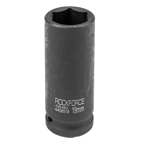 Головка торцевая ударная глубокая 19мм (6гр.), 1/2'' RockFORCE RF-4458519 — фото товара на remkola.by
