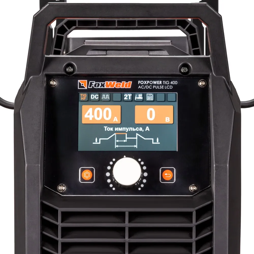 Аппарат аргонодуговой сварки FOXPOWER TIG 400 AC/DC PULSE LCD с блоком жидкостного охлаждения  COOL-1 MT и тележкой  MT-1 FoxWeld 1499 — детальное фото оборудования для СТО на remkola.by