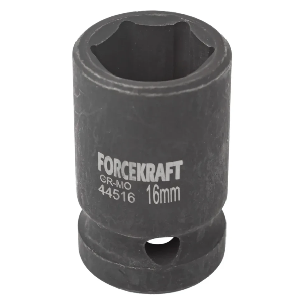 Головка ударная торцевая 16мм (6гр.), 1/2'' FORCEKRAFT FK-44516 неглубокая — фото товара на remkola.by