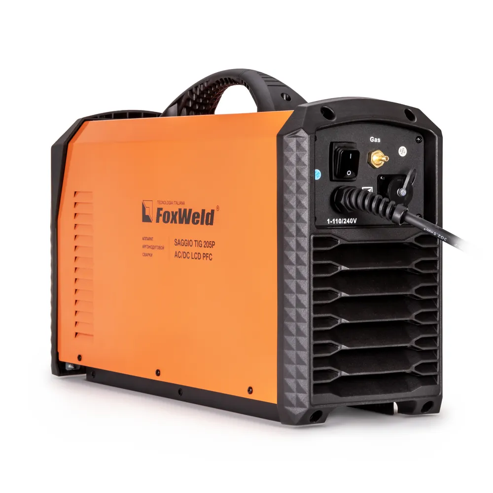 Аппарат аргонодуговой сварки Foxweld SAGGIO TIG 205P AC/DC LCD PFC — детальное фото оборудования для СТО на remkola.by