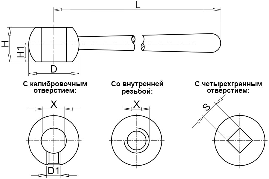 A51009 Рукоятки зажимные конические из стали хромированные плоские — детальное фото оборудования для СТО на remkola.by