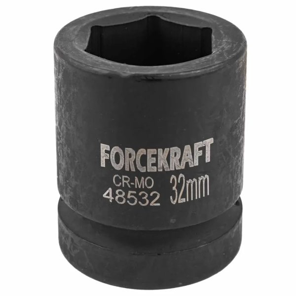 Головка ударная торцевая 32мм (6гр.), 1'' FORCEKRAFT FK-48532 короткая, неглубокая — фото товара на remkola.by