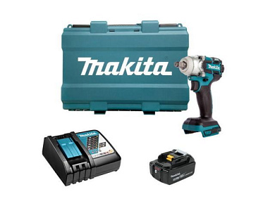 Аккум. шуруповерт MAKITA LXT DTD 153 RT в кейсе (18.0 В, 1 акк., 5.0 А/ч Li-Ion, 1 скор., 170 Нм) — фото товара на remkola.by