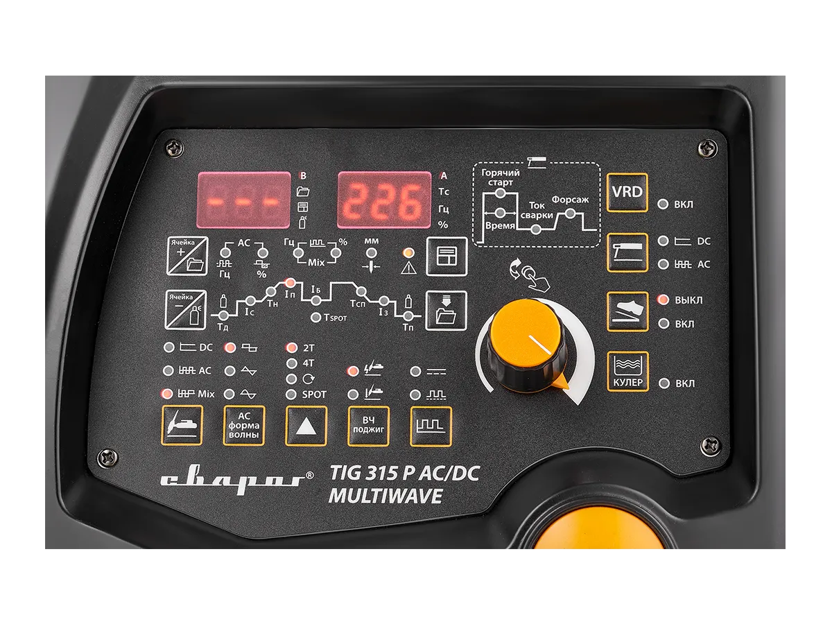Сварочный инвертор Сварог PRO TIG 315 P AC/DC Multiwave (E202) — детальное фото оборудования для СТО на remkola.by