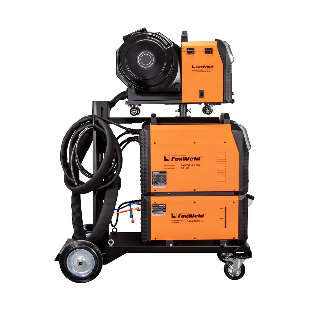 Сварочный полуавтомат FoxWeld SAGGIO MIG 505 DP LCD — детальное фото оборудования для СТО на remkola.by