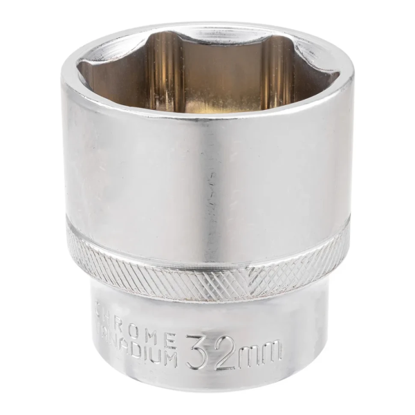 Головка торцевая 32мм (6гр.), 1/2'' RockFORCE LIGHT RF LIGHT-54532 короткая, неглубокая — фото товара на remkola.by