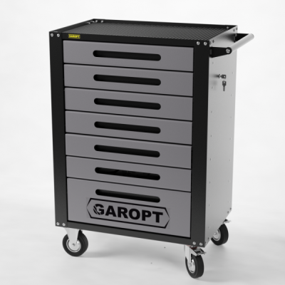 Тележка инструментальная Garopt 7 ящиков, СЕРАЯ, Серия "High", высота 1040мм GTH7.GREY