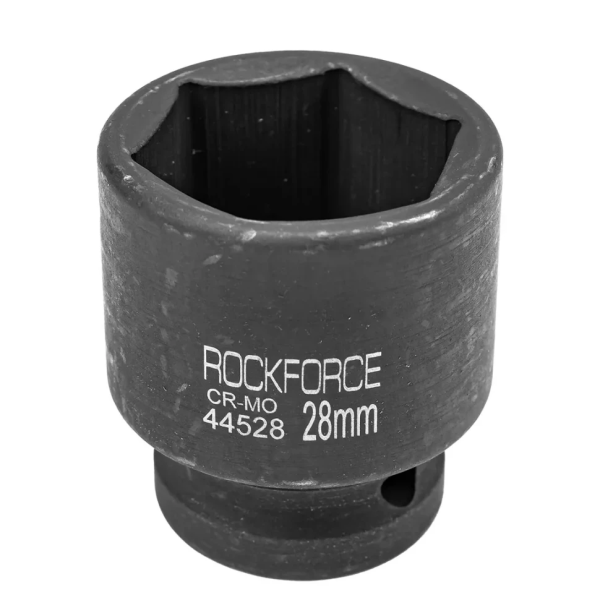 Головка ударная торцевая 28мм (6гр.), 1/2'' RockFORCE RF-44528 неглубокая — фото товара на remkola.by