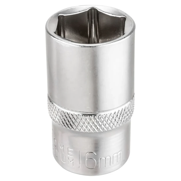 Головка торцевая 16мм (6гр.), 1/2'' RockFORCE LIGHT RF LIGHT-54516 короткая, неглубокая — фото товара на remkola.by