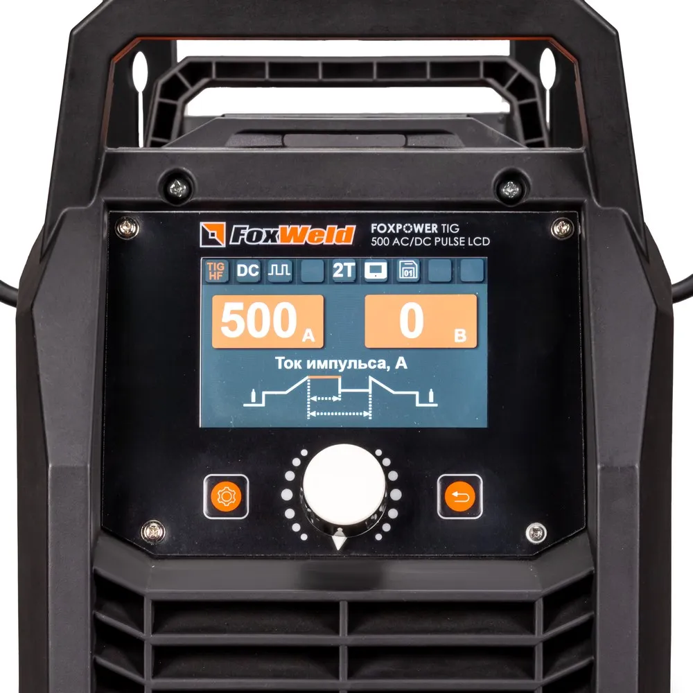 Аппарат аргонодуговой сварки FOXPOWER TIG 500 AC/DC PULSE LCD — детальное фото оборудования для СТО на remkola.by