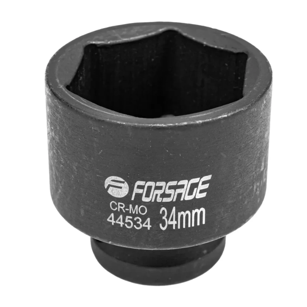 Головка ударная торцевая 34мм (6гр.), 1/2'' Forsage F-44534 неглубокая — фото товара на remkola.by