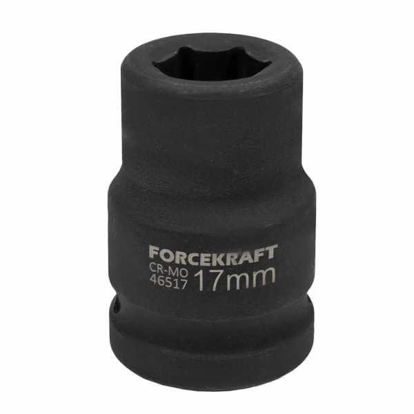 Головка ударная неглубокая короткая торцевая 17мм (6гр.), 3/4'' FORCEKRAFT FK-46517 — фото товара на remkola.by