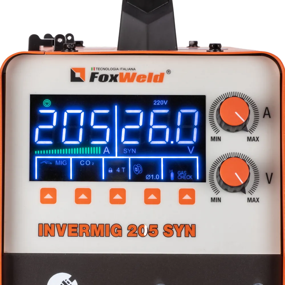 Сварочный полуавтомат FoxWeld Invermig 205 SYN — детальное фото оборудования для СТО на remkola.by