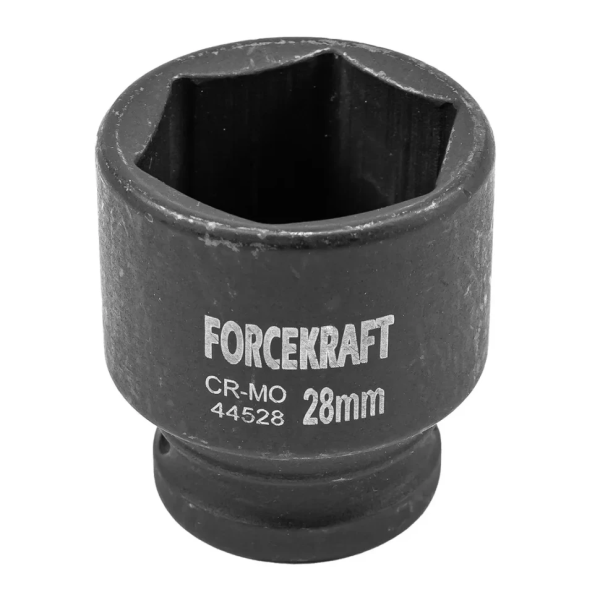 Головка ударная торцевая 28мм (6гр.), 1/2'' FORCEKRAFT FK-44528 неглубокая — фото товара на remkola.by