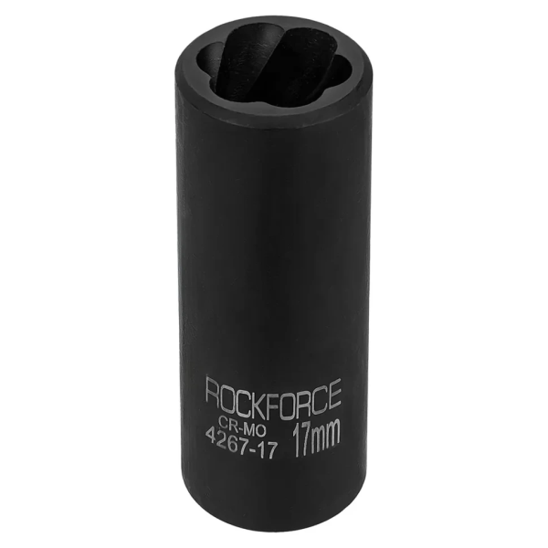 Головка ударная торцевая двухсторонняя 1/2'', 17мм (6гр.) RockFORCE RF-4267-17 неглубокая — фото товара на remkola.by