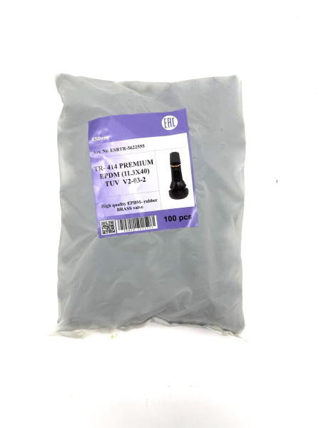 Вентиль бескамерный TR 414 PREMIUM EPDM (11.3*40) TUV V2-03-2 100шт, ESBerg — фото товара на remkola.by