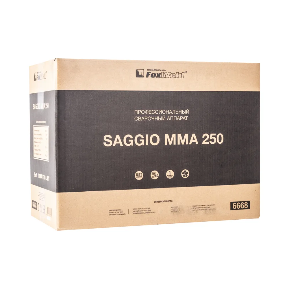 Сварочный аппарат Foxweld SAGGIO MMA 250 — детальное фото оборудования для СТО на remkola.by