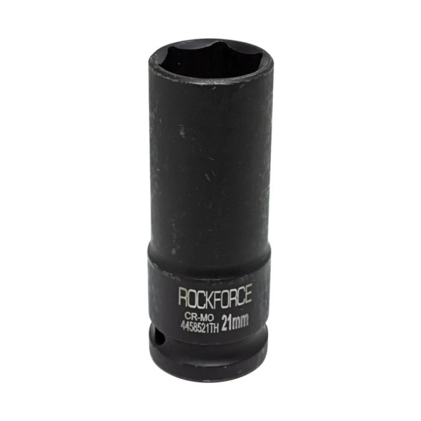 Головка торцевая ударная глубокая тонкостенная 21мм (6гр.), 1/2'' RockFORCE RF-4458521TH — фото товара на remkola.by