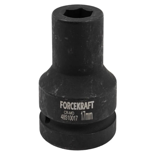 Головка ударная торцевая глубокая 17мм (6гр.), 1'' FORCEKRAFT FK-48510017 — фото товара на remkola.by