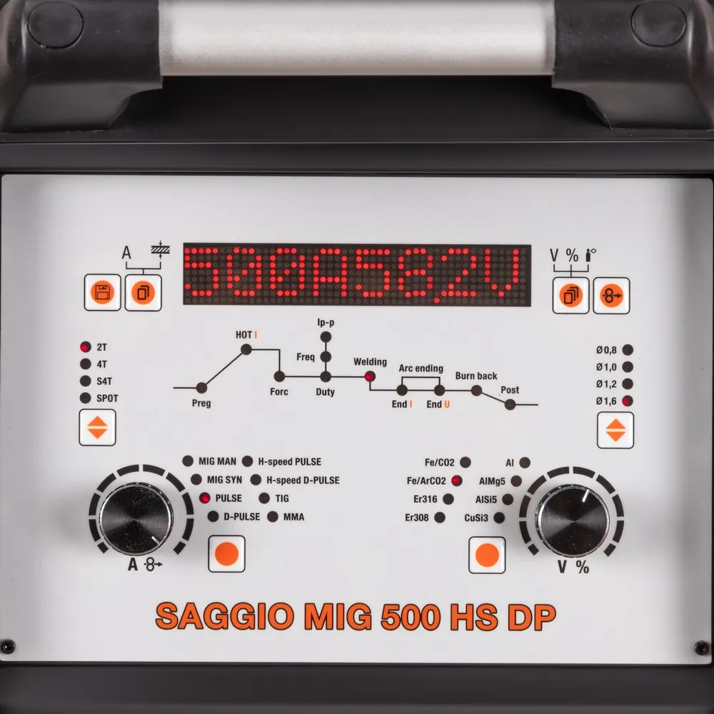 Сварочный полуавтомат FoxWeld SAGGIO MIG 500 HS DP — детальное фото оборудования для СТО на remkola.by