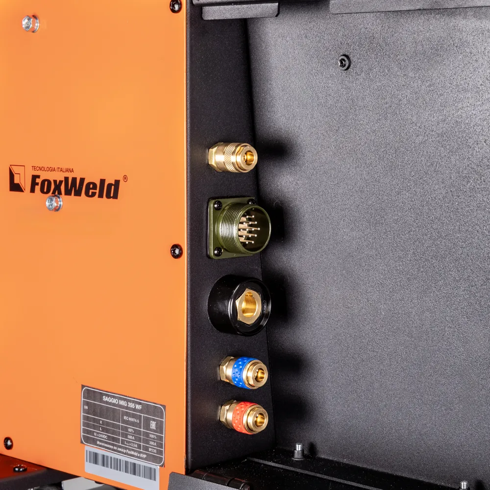 Сварочный полуавтомат FoxWeld SAGGIO MIG 505 DP LCD — детальное фото оборудования для СТО на remkola.by