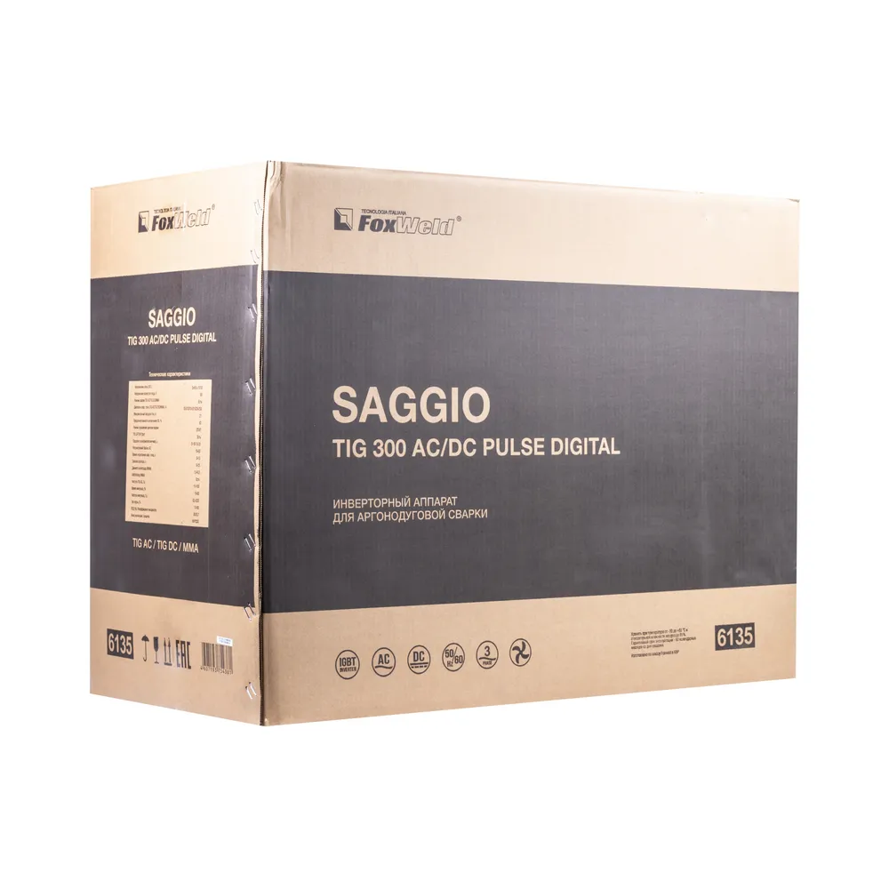 Аппарат аргонодуговой сварки Foxweld SAGGIO TIG 300 AC/DC Pulse Digital — детальное фото оборудования для СТО на remkola.by