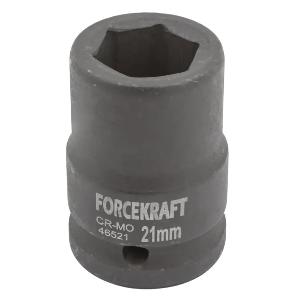 Головка ударная неглубокая короткая торцевая 21мм (6гр.), 3/4'' FORCEKRAFT FK-46521 — фото товара на remkola.by