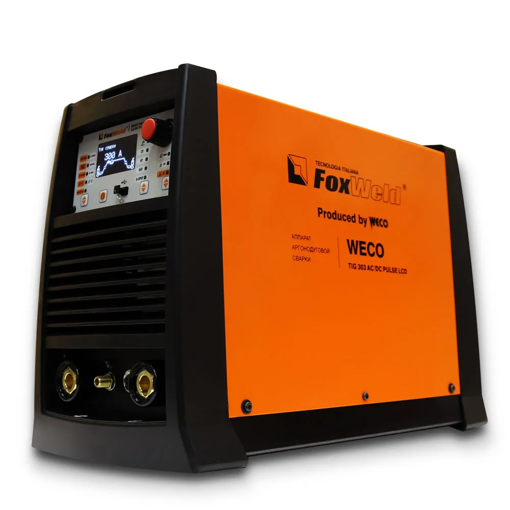 Аппарат аргонодуговой сварки FOXWELD WECO TIG 303 AC/DC PULSE LCD — детальное фото оборудования для СТО на remkola.by