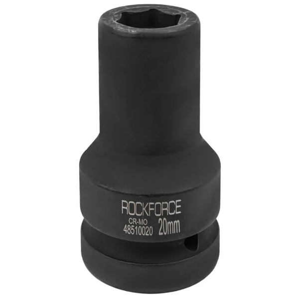 Головка ударная торцевая глубокая 20мм (6гр.), 1'' RockFORCE RF-48510020 — фото товара на remkola.by