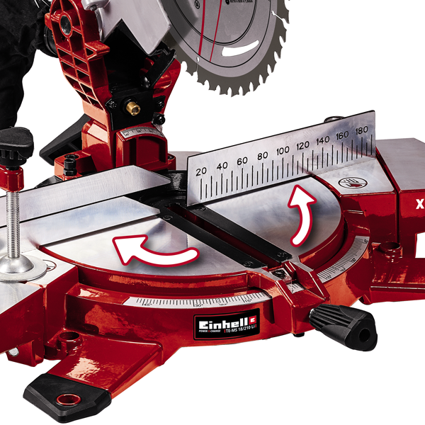 Пила торцовочная аккум. Einhell TE-MS 18/210 Li-Solo — детальное фото оборудования для СТО на remkola.by