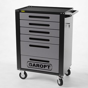 Тележка инструментальная Garopt 6 ящиков, СЕРАЯ, Серия "High", высота 1040мм GTH6.GREY