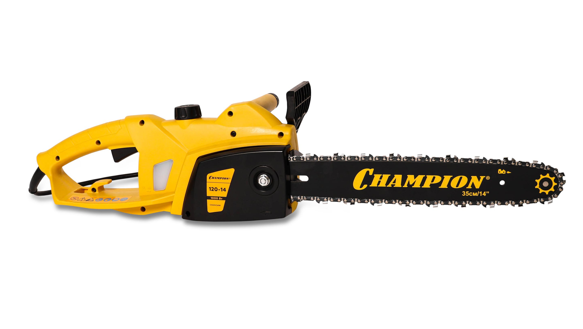 Пила цепная эл. CHAMPION 120-14" (3/8-1,3-52 / 2кВт 3,78кг) — детальное фото оборудования для СТО на remkola.by