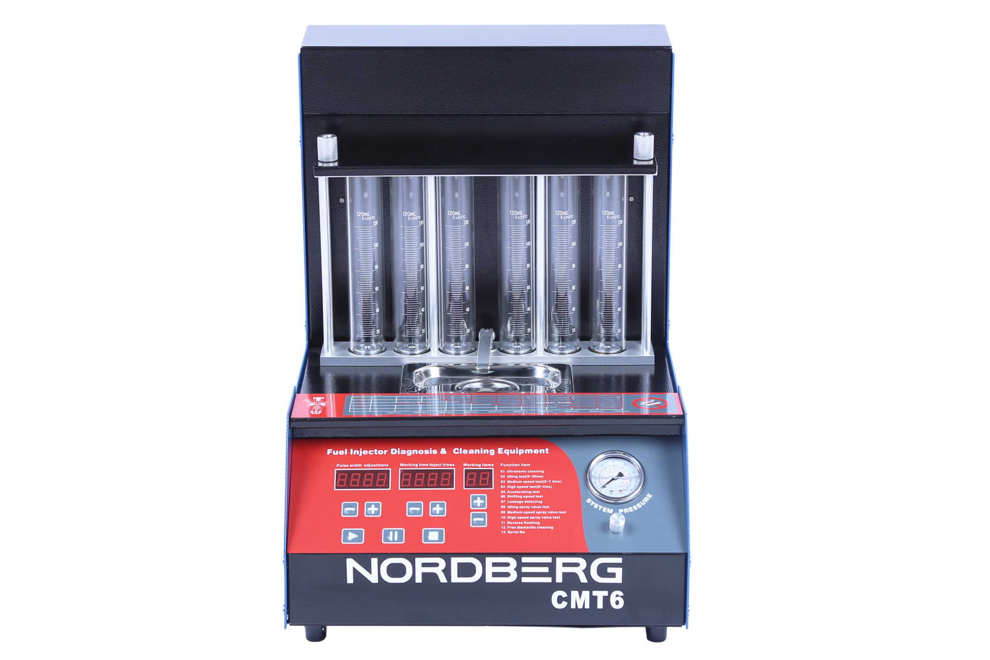 Установка для промывки инжекторов без тумбочки NORDBERG CMT6 — детальное фото оборудования для СТО на remkola.by