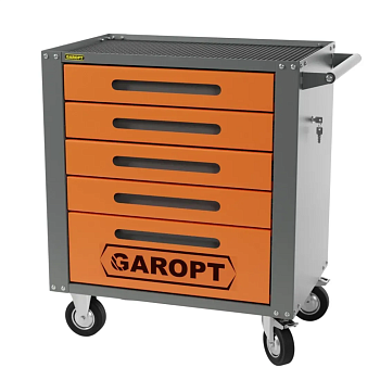 Тележка инструментальная Garopt 5 ящиков ОРАНЖЕВАЯ серия "Standart